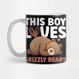 This Boy Loves Grizzly Bears - Grizzly Bear Mug